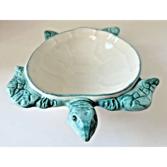 Made In Italy Melamine Turtle Serving Bowl Beachy Coastal Tropical Tiki Beach - Picture 1 of 6